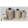 Image 1 : VINTAGE METAL CANISTER SET- MADE IN ITALY