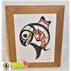 Image 1 : ORIGINAL NATIVE AMERICAN FRAMED ART TILE