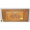 Image 1 : VINTAGE SERVING BOARD- WOOD/GLASS- 20' X 9.5"
