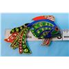 Image 1 : FISH BROOCH, GOLD TONE WITH RED,
