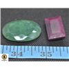 Image 1 : #49-GENUINE  EMERALD & RUBY GEMSTONE 102.30 CT