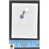 Image 1 : #252-NATURAL PURPLE AMETHYST & CZ PENDANT