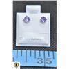 Image 1 : #223-NATURAL UNTREATED PURPLE  AMETHYST EARRINGS