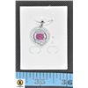 Image 1 : #263-NATURAL RED RUBY & CZ PENDANT