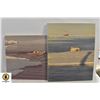 Image 1 : PAIR OF POLAR BEAR CANVAS PICTURES BY G. LIDDLE