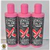 Image 1 : 3 BOTTLES 250mL SEMI PERMANENT COLOR SHAMPOO RED