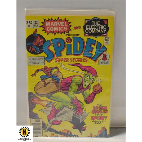 MARVEL ELECTRIC CO. SPIDEY SUPER STORIES #23 COMIC