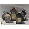 Image 1 : 5 PCS LANTERNS INCLUDES 5 FLAMELESS ASSORTED