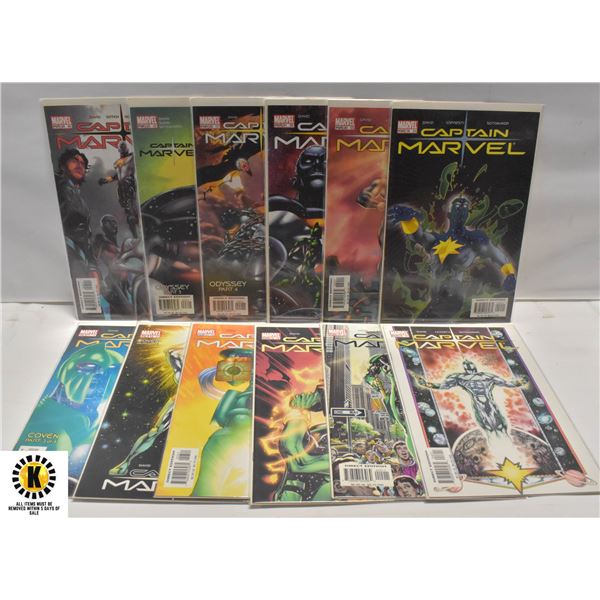 MARVEL CAPTAIN MARVEL #11-25 COMIC LOT, 2002