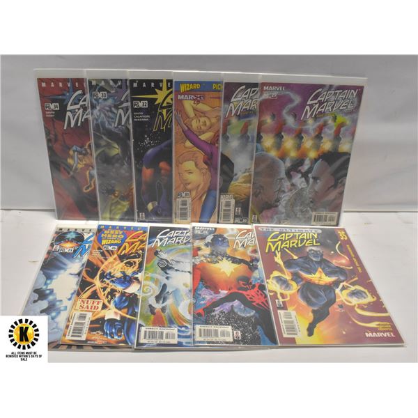 MARVEL CAPTAIN MARVEL #25-35 COMIC LOT, 2000
