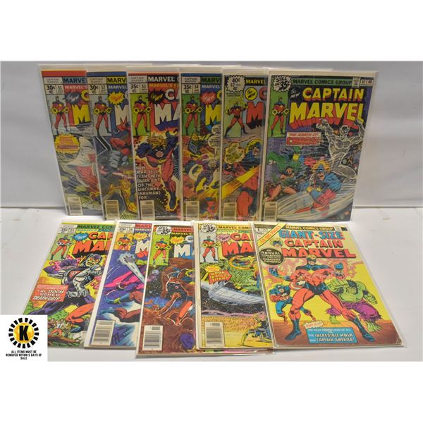 MARVEL CAPTAIN MARVEL #51-62 COMIC LOT,1968