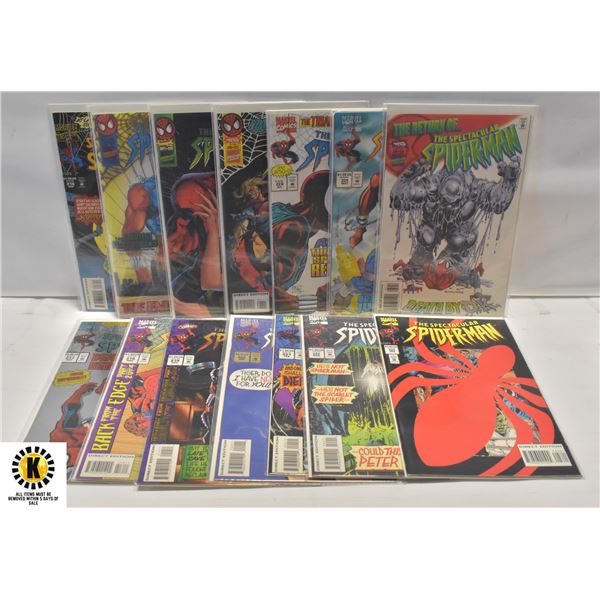 MARVEL SPECTACULAR SPIDERMAN #216-230 COMIC LOT