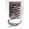 6 PAIRS OF RED SPORT SUNGLASSES