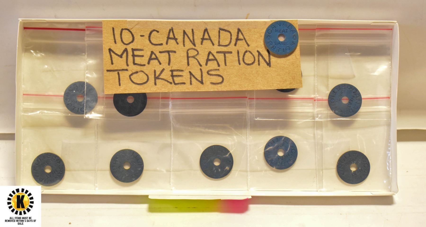 Meat Ration Token 10 - CANADA MEAT RATION TOKENS - WWII - 1940'S