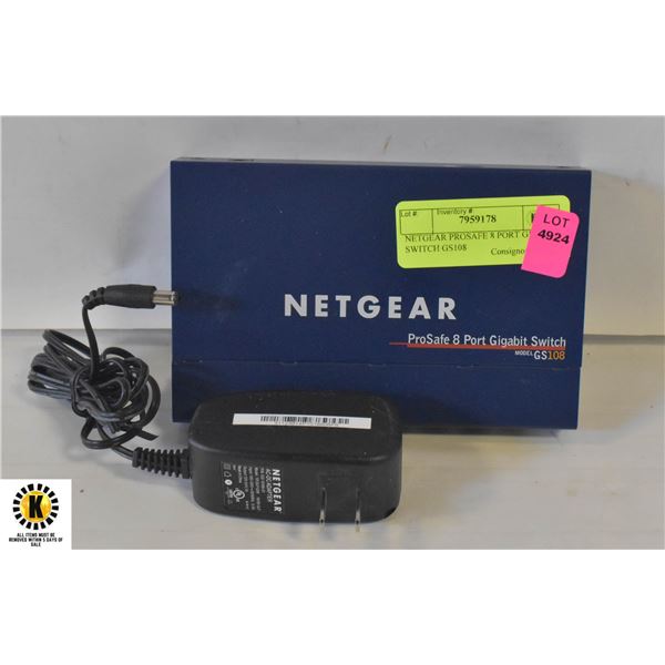 NETGEAR PROSAFE 8 PORT GIGABIT SWITCH GS108