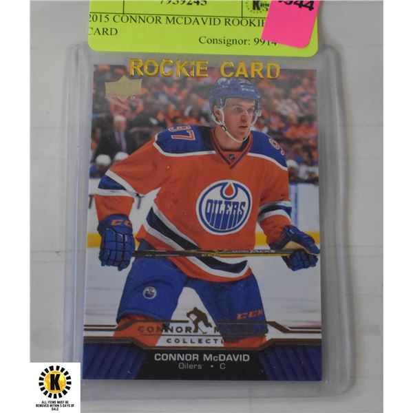 2015 CONNOR MCDAVID ROOKIE CARD