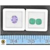 Image 1 : #159-NATURAL AGATE 4.05CT &  AMETHYST 3.05CT