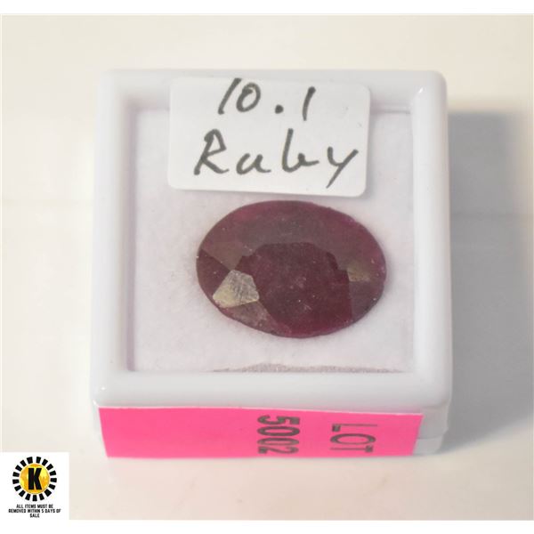 10.10 CT OVAL RUBY COLOR ENHANCED