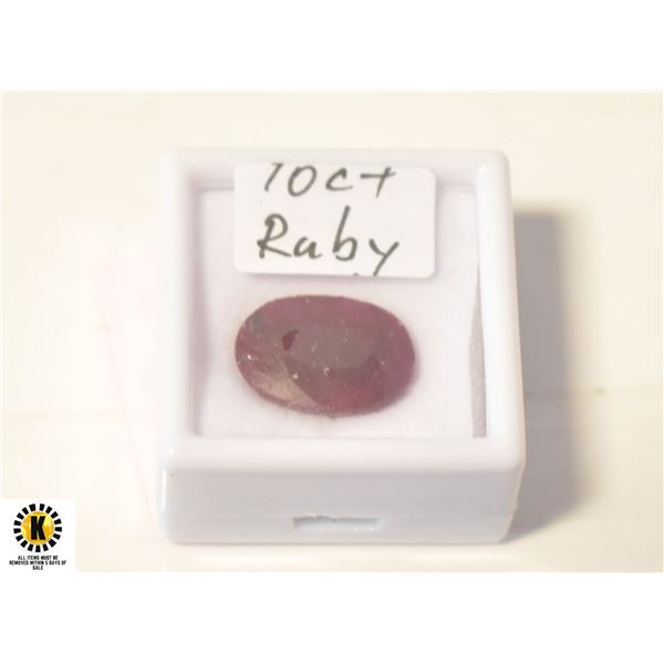 10.00 CT RUBY OVAL COLOR ENHANCED