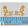 Image 1 : NEW GOLD PLATED SWIRL EARRINGS WITH 5X5MM