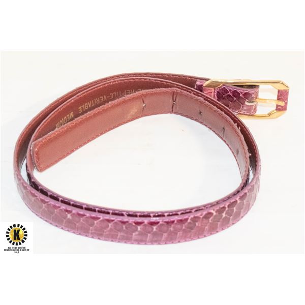 GENUINE-REPTILE VERITABLE PURPLE BELT (MADE