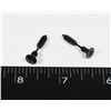 NEW BLACK TONE SCREW EARRINGS