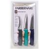 Image 1 : NEW FARBERWARE 3PC PARING KNIFE SET