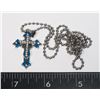 NEW RHINESTONE CROSS PENDANT NECKLACE