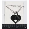 NEW COUPLES KISSING CHARMS AND CHAIN. STAINLESS