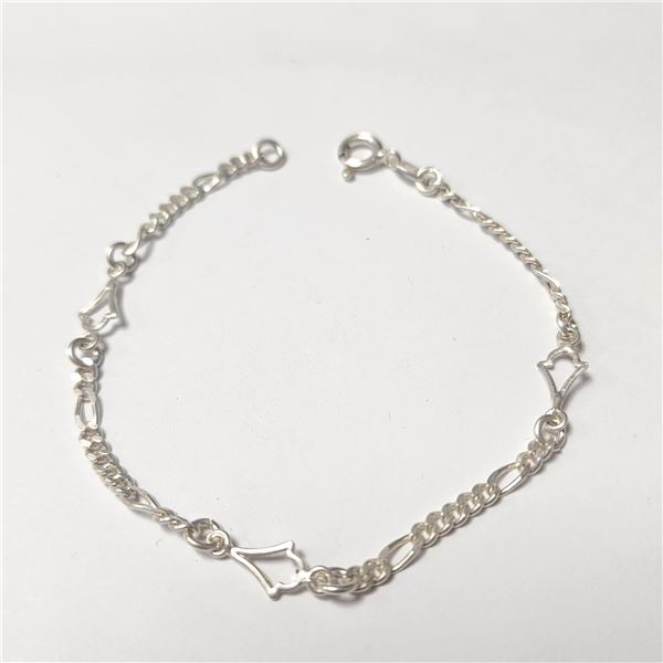 BZ1428-43 SILVER 7.5  BRACELET