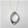 BZ1428-29 SILVER DIAMOND 18" NECKLACE