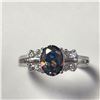 BZ1428-26 SILVER MYSTIC TOPAZ AND CZ RING