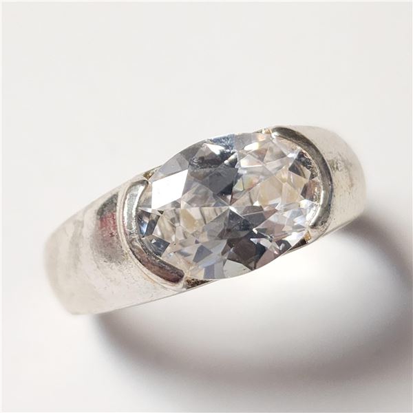 BZ1428-36 SILVER CZ RING