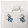 Image 1 : BZ1428-16 10K BLUE TOPAZ/DIAMOND EARRINGS