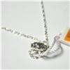 Image 1 : BZ1428-38 SILVER CRYSTAL 16" NECKLACE