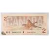 Image 1 : 1986 BANK OF CANADA $2 NOTE