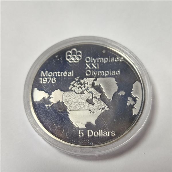 BZ1428-39 SILVER MONTREAL OLYMPIC $5 COIN