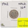 Image 1 : 1942 NEWFOUNDLAND SILVER 10 CENT PIECE