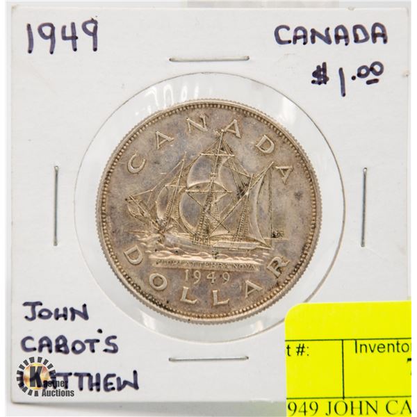 1949 JOHN CABOT'S MATTHEW SILVER DOLLAR