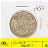 Image 1 : 1950 CANADIAN SILVER HALF DOLLAR