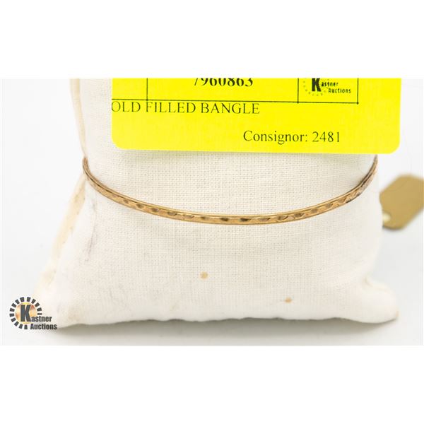 GOLD FILLED BANGLE ON CUSHION