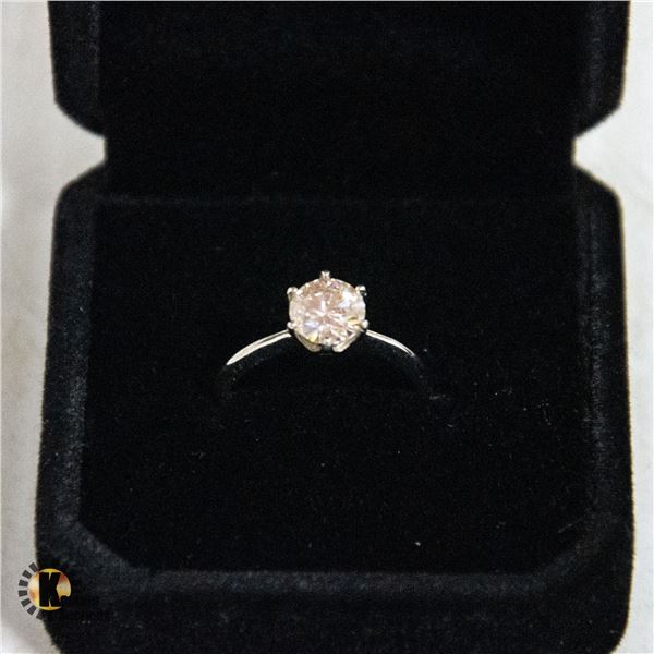 1.0 CARAT ROUND MOISSANITE STAMPED 925