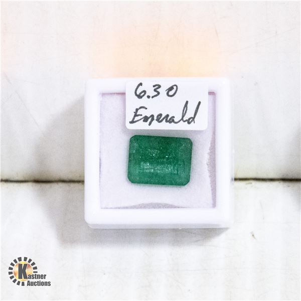 6.30 CT EMERALD CUT SHAPED EMERALD COLOR