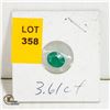 Image 1 : 3.61 CT OVAL SHAPED EMERALD COLOR ENHANCED