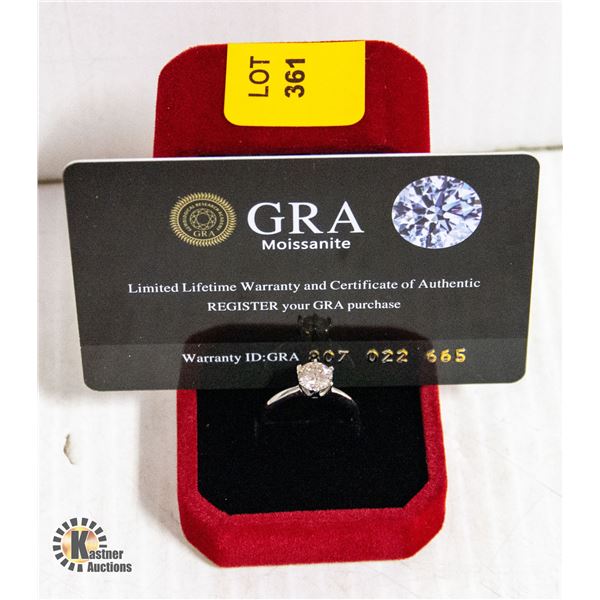 GRA CERTIFIED 1.0 CARAT ROUND MOISSANITE