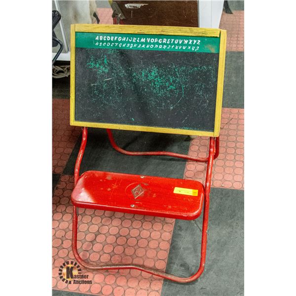 VINTAGE KIDS CHALKBOARD EASEL