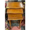 Image 1 : SET OF 3 WOODEN NESTING SIDE TABLES