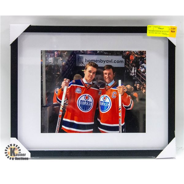 FRAMED CONNOR MCDAVID AND WAYNE GRETZKY PHOTO