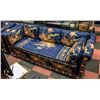 Image 1 : BLUE FLORAL COUCH & LOVE SEAT WITH CUSHIONS