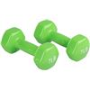 Image 1 : PAIR OF 7LBS VINYL COATED DUMBELLS - 14 LBS TOTAL